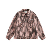 Back Graffiti Denim Jacket Retro Trendy Neutral Casual Jacket - Laberetta