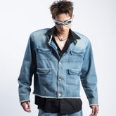 Oversized Distressed Denim Jacket – Bold Style, No Compromises - Laberetta