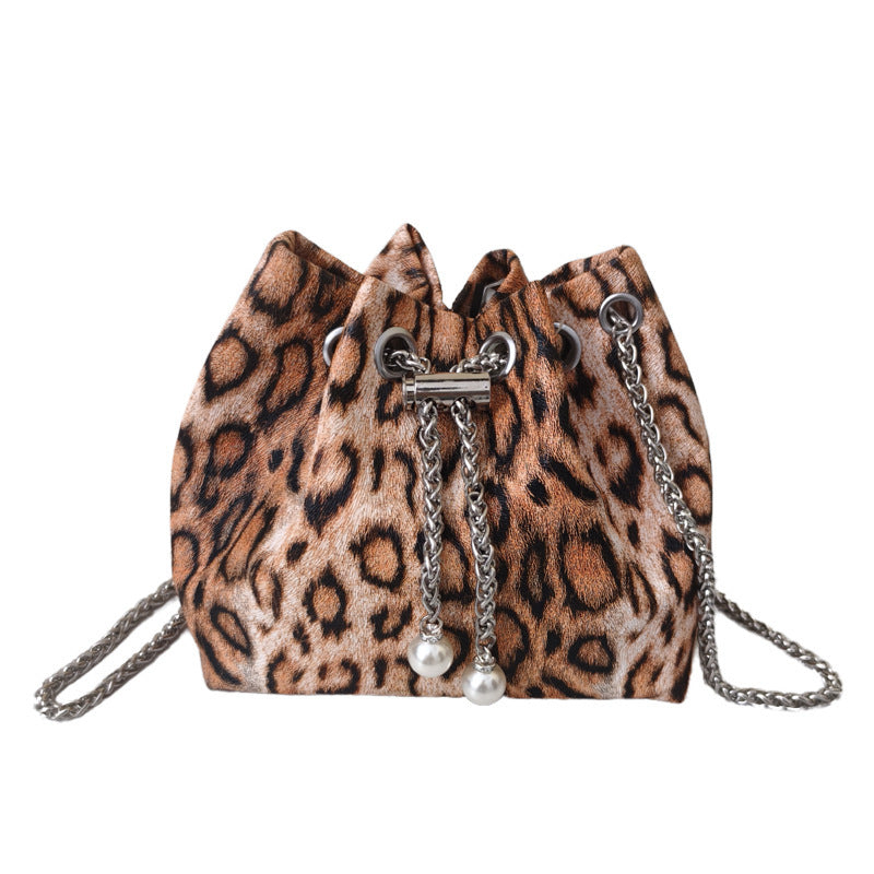 Popular Leopard Print Mini Chic Chain Graceful And Fashionable Shoulder Messenger Bag