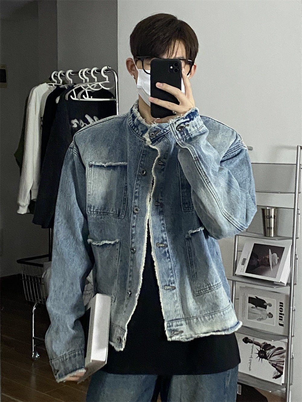 Oversized Distressed Denim Jacket – Bold Style, No Compromises - Laberetta