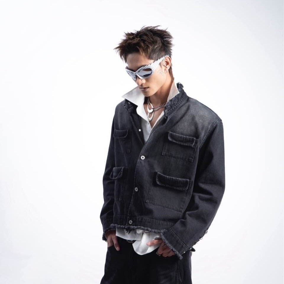 Oversized Distressed Denim Jacket – Bold Style, No Compromises - Laberetta