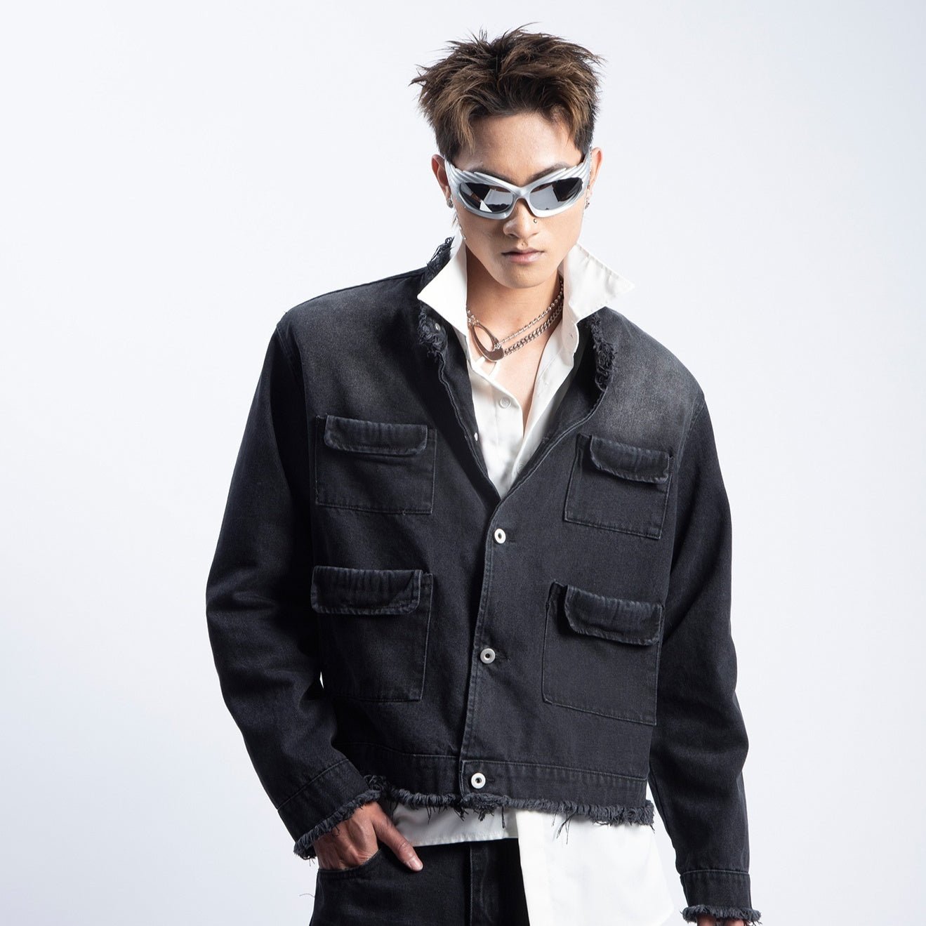 Oversized Distressed Denim Jacket – Bold Style, No Compromises - Laberetta