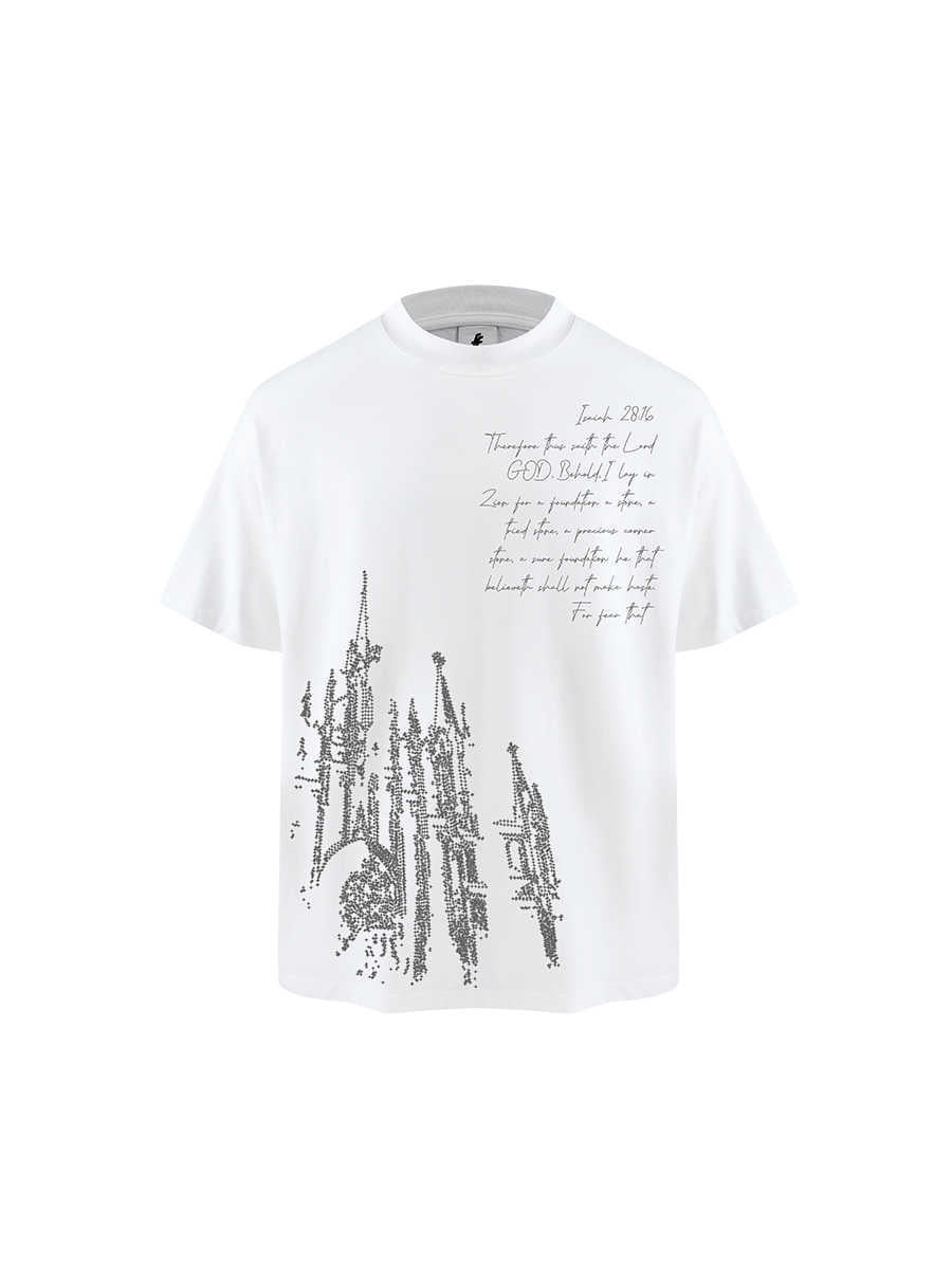 Sacred Architecture Tee | Faith Embossed in Style - Laberetta
